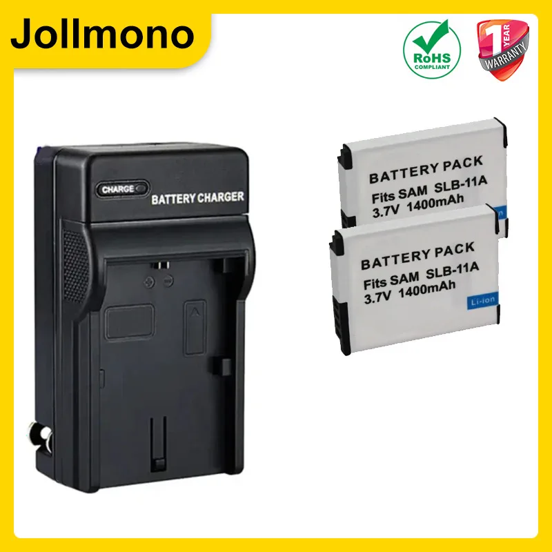 1400mAh SLB-11A Camera Battery With USB Charger For Samsung CL65 CL80 EX1 HZ25W HZ30W HZ35W HZ50W ST1000 ST5000 ST5500 TL240