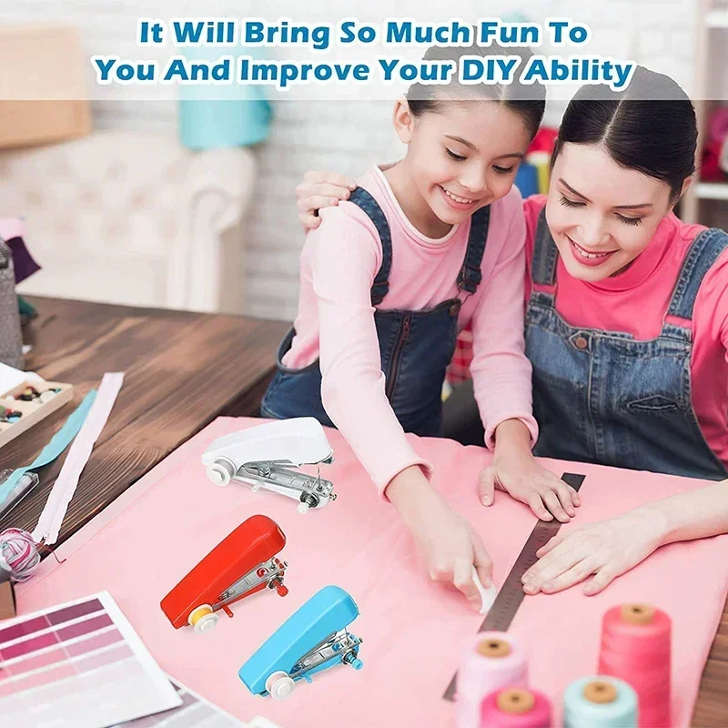 Máquina de Costura Manual Portátil Mini Sem Fio, Útil para DIY, Roupas Domésticas, Couro, Ferramentas Manuais e Acessórios