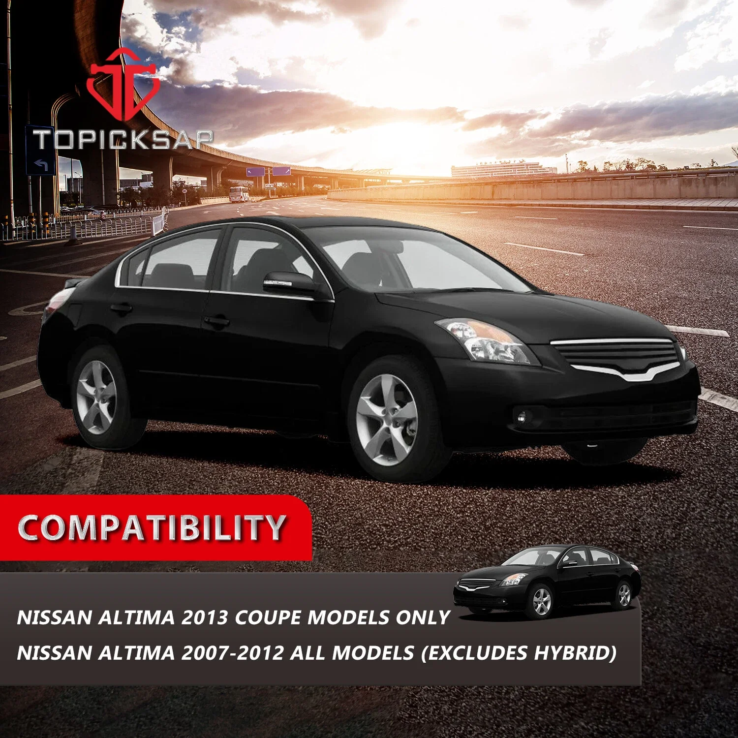 TOPICKSAP 4Pcs Front Lower Control Arm w/Ball Joint Sway Bar End Link for Nissan Altima 2007-2013 K620195 K620196 K750095