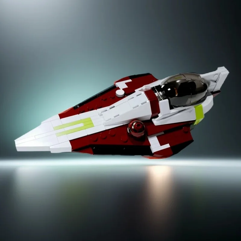 244pcs MOC Star Battle Obi Wan's Delta 7 Starfighter - Minifig Scale Model Building Blocks Architecture Assemble Display Brick
