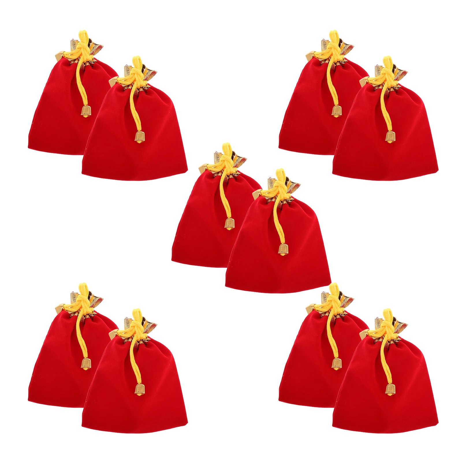 

10pcs Jewelry Bags Velvet Drawstring Pouches for Earrings Necklaces Accessories Travel Storage Portable Containers