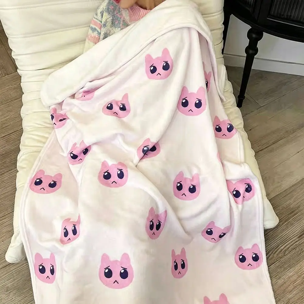 Niedliche Anime-Mädchen-Flanelldecke, Büro-Klimaanlagen-Decke, Mittagspausen-Schal, Heimdekoration, weiche Plüschdecke, Ame-chan-Decke, Schlafzimmer-Sofadecke