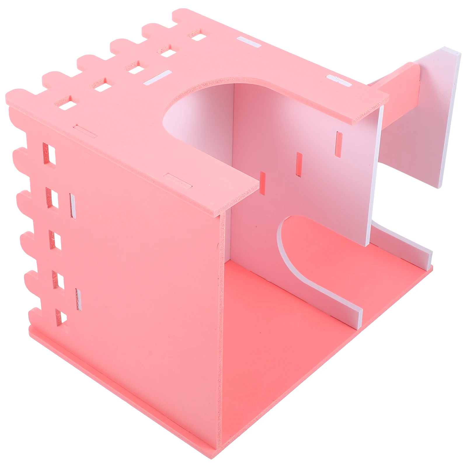 مخبأ فيلا بطبقة مزدوجة للهامستر خنزير غينيا القنفذ الفئران السنجاب قفص بولي كلوريد الفينيل المتين ، الحيوانات الأليفة الصغيرة الدافئة