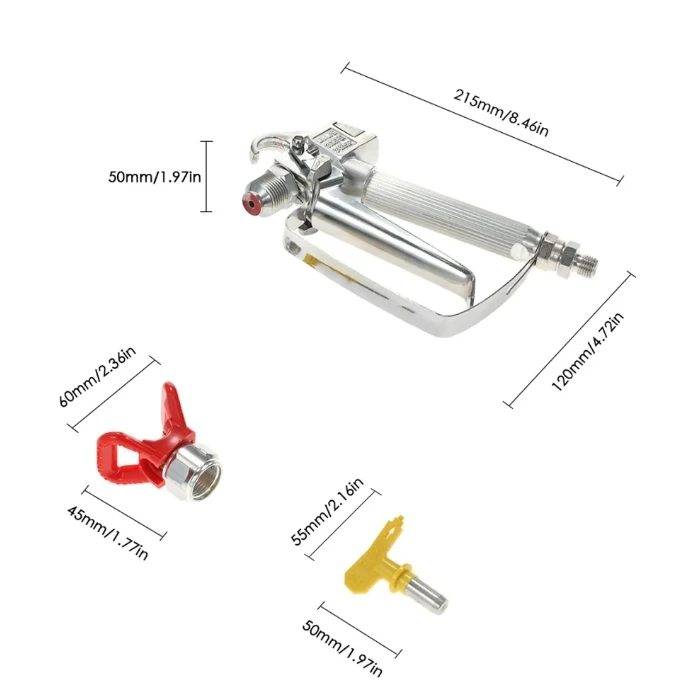 Imagem -03 - Airless Pistola de Pulverização Alta Pressão com 517 Ponta e Guarda do Bocal para Titan Wanger Bomba Pulverizador Pulverização Máquina Suntool3600psi