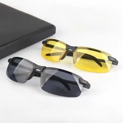 Yellow Night Vision Driving Sun Glasses with UV400 Protection Trendy Anti-glare Polarized Sunglasses for Fishing Cycling Driving