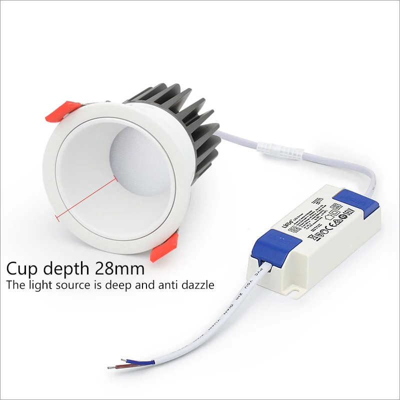 Led Downlight Recessed Round Ceiling Lamp ZigBee Dimmable White Black Spot Light Removable Foco For Hotel Living Room Kitchen