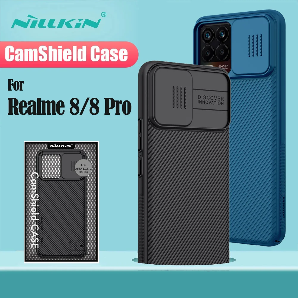 For OPPO Realme 8 Pro Case Realme 8 Cover NILLKIN CamShield Slide Camera Case Lens Privacy Protection Back Cover For Realme8 Pro