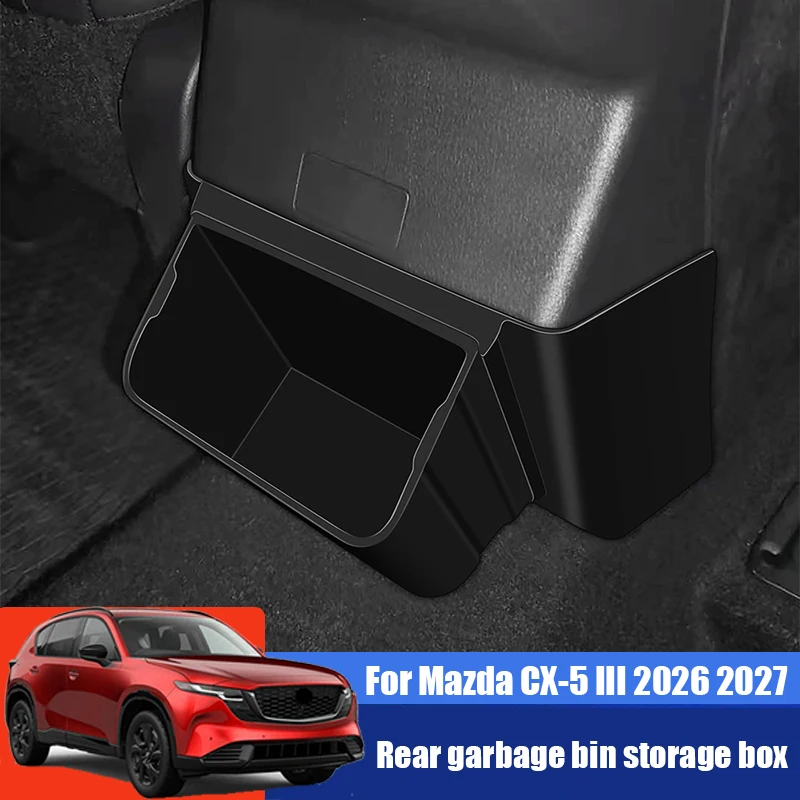 

Rear garbage bin storage box made of ABS material for in car storage items For Mazda CX-5 III 2026 2027