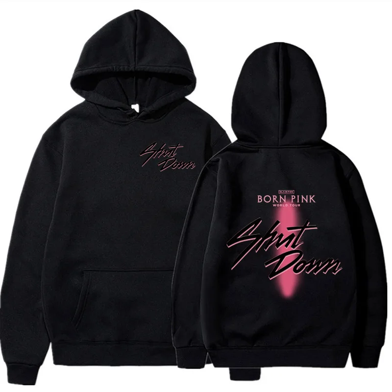 Umweltfreundlicher Shut Down Kpop Hoodie, Lustiger Jisoo Lisa Rose Jennie Langarm-Winterpullover, Modischer Warmer Sweatshirt für Männer und Frauen – Detail 7