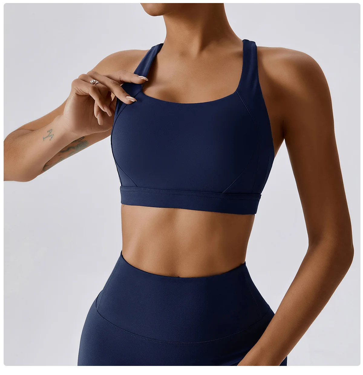 Frauen Cross Strap Sport BH Top Frauen Push-up Sport BH Yoga Gym Crop Top Büstenhalter Fitness Top Sport BH atmungsaktive BHs – Detail 20