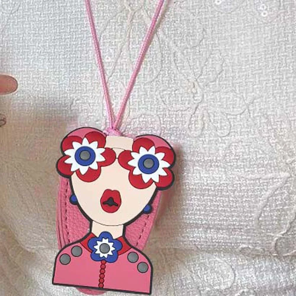 

Anti-lost Hanging Neck Glasses Clip Embroidery Anti-scratch Leather Sunglasses Storage Necklace Sewn Lightweight