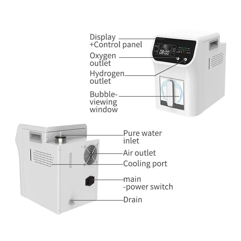 1500 مللي مزيج الهيدروجين مولد الأكسجين استنشاق المؤين 1000H2 + 500O2 الهيدروجين لتنقية المياه عالية النقاء H2 منخفضة الضوضاء SPE/PEM #2