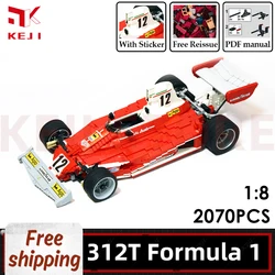 KEJI MOC-12763 312T 1:8 Formula 1 F1 Model With Sticker Model Building Blocks Bricks Kit DIY Toys Christmas Gift