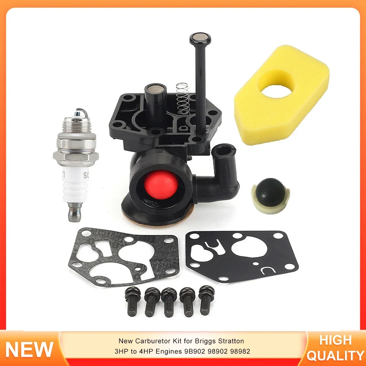 

Новый комплект карбюратора для двигателей Briggs Stratton от 3 до 4 л.с. 9B902 98902 98982