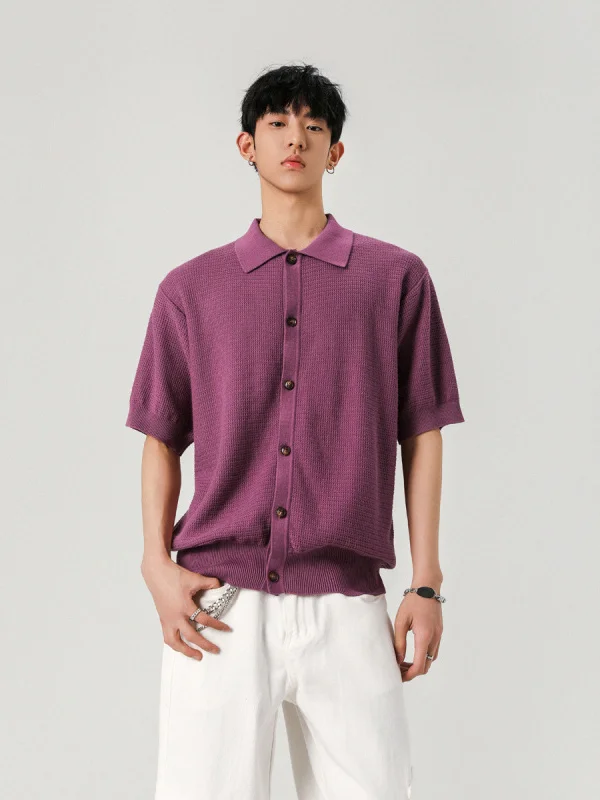 

Мужская летняя футболка Cleanfit Cool Feeling из трикотажа с коротким рукавом, новая модель в американском ретро-стиле, открытый кардиган-футболка