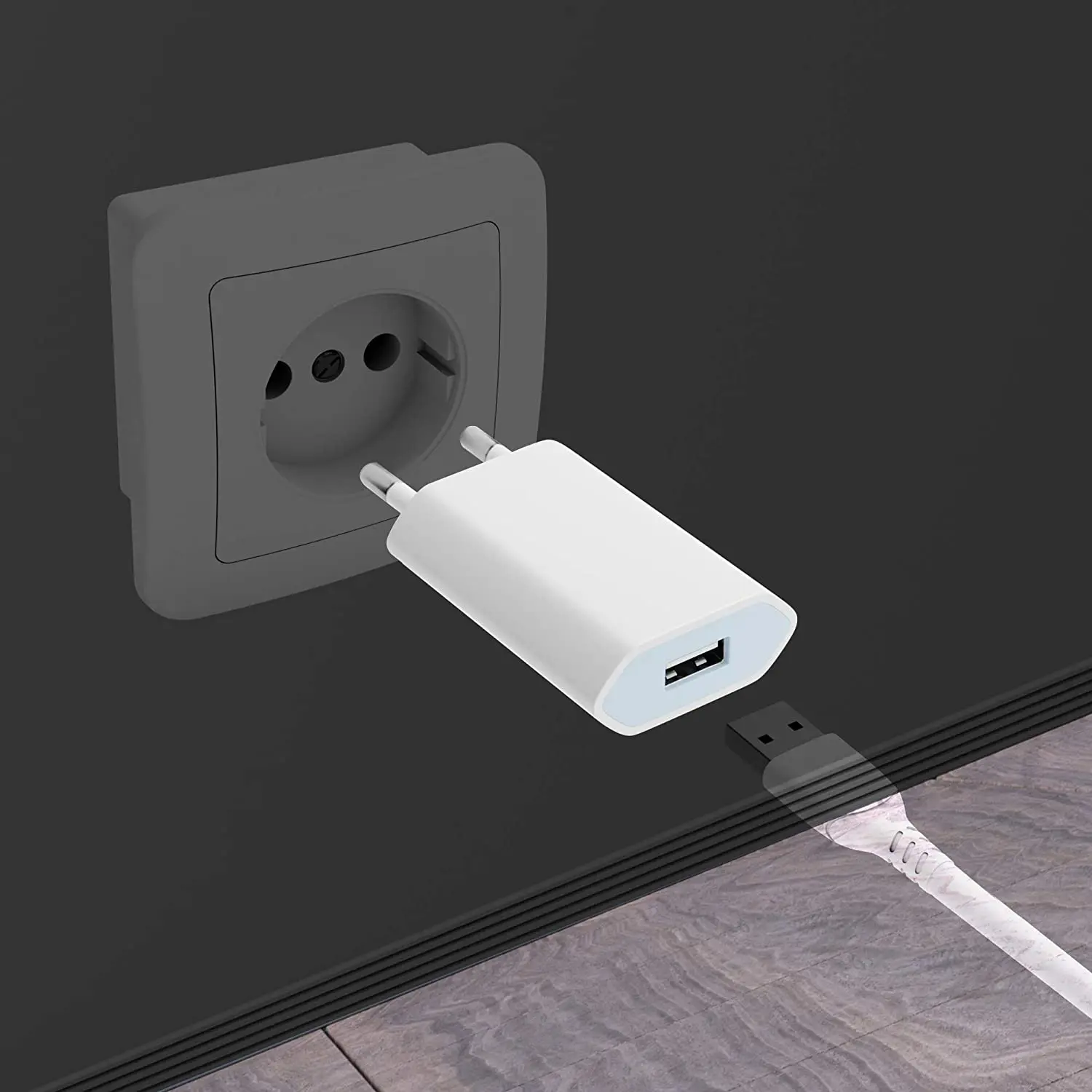 2 قطعة 5 فولت 1A شاحن يو اس بي السفر جدار شحن رئيس محول الهاتف المحمولة الاتحاد الأوروبي التوصيل للهاتف المحمول XS ماكس #5