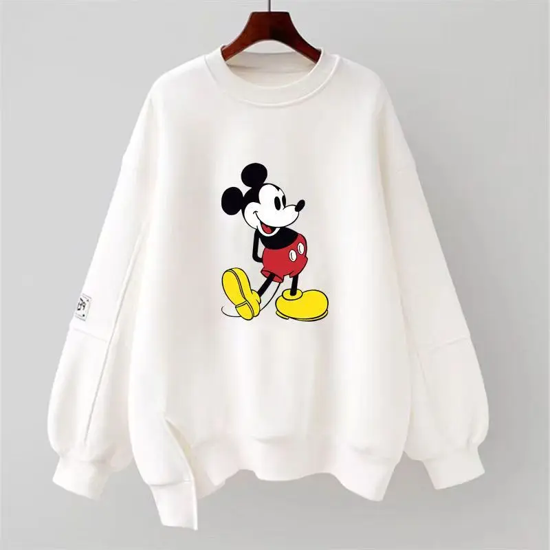 Fashion Sweatshirt Women Harajuku Mickey Pattern Cartoon Printing Casual Loose Tops Female Harajuku Hoodies Woman\'s clothing