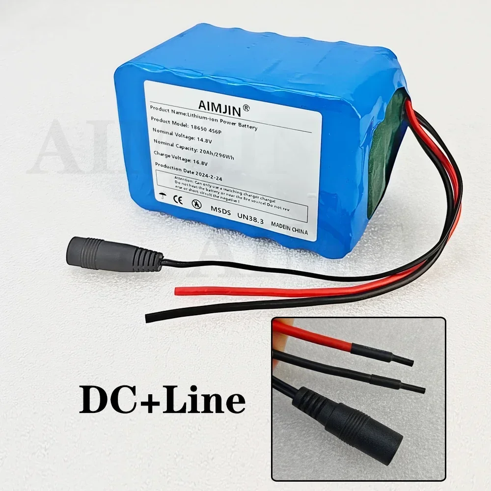 4S6P Battery Pack  Replacement 14.8V 20000mAh 18650  with Built-in BMS Suitable for Night Fishing Lamp Heater