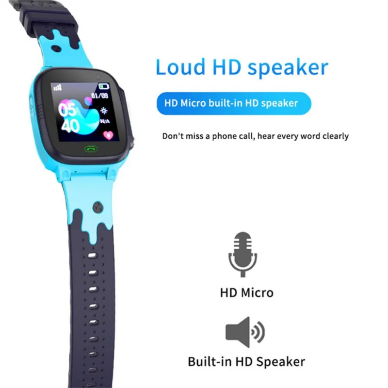 Kids Phone Smart Watch Video call SOS LBS Location Trackercamera watch Waterproof Voice Safety Materials Smartwatch for children