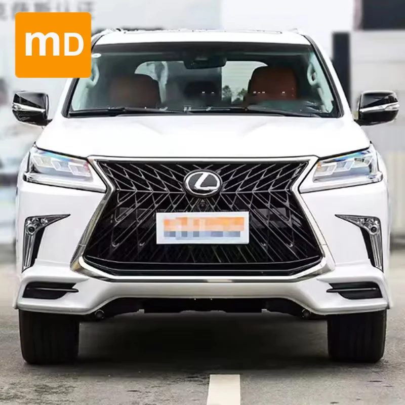 TRD Type Glossy Black Radiator Center Grilles Bumpers Guard For 2016-2021 Lexus LX570 Modified Car Accessories Upgrade