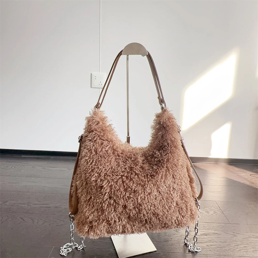 حقيبة يد قطيفة بلون سادة، حقيبة ظهر واسعة، محفظة كروس بسيطة للنساء، حقيبة على الموضة للتنقل في المدرسة للاستخدام اليومي