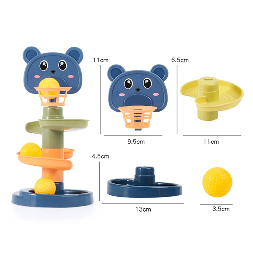 Baby Toys Rolling Ball Pile Tower Early Educational Toy For Babies Rotating Track Educational Baby Gift Stacking Toy For Kids