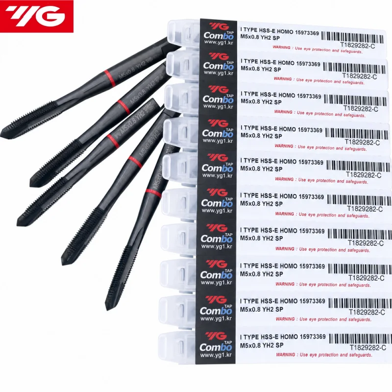 South Korea YG HSSE INOX JIS Standard Metric Spiral Pointed Taps M2M2.5M3M3.5M4M5M6M7M8M10M12M14M16M18 Machine With Red Circle
