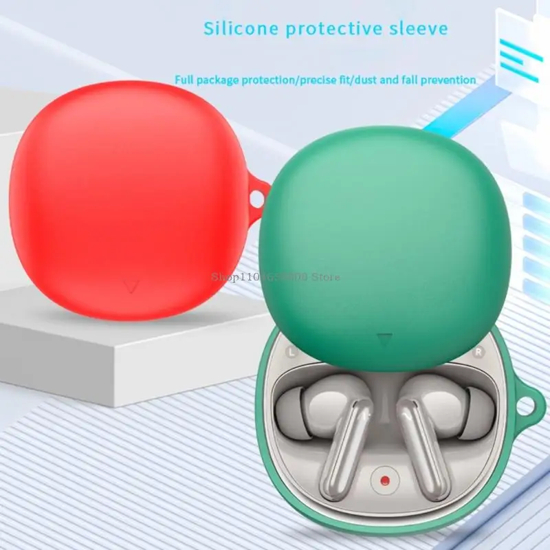 

AntiSlip Protective Case Compatible for iFLYBUDS Pro3 Earphones Guard Shock Absorbing Silicone Cover With Metal Clip