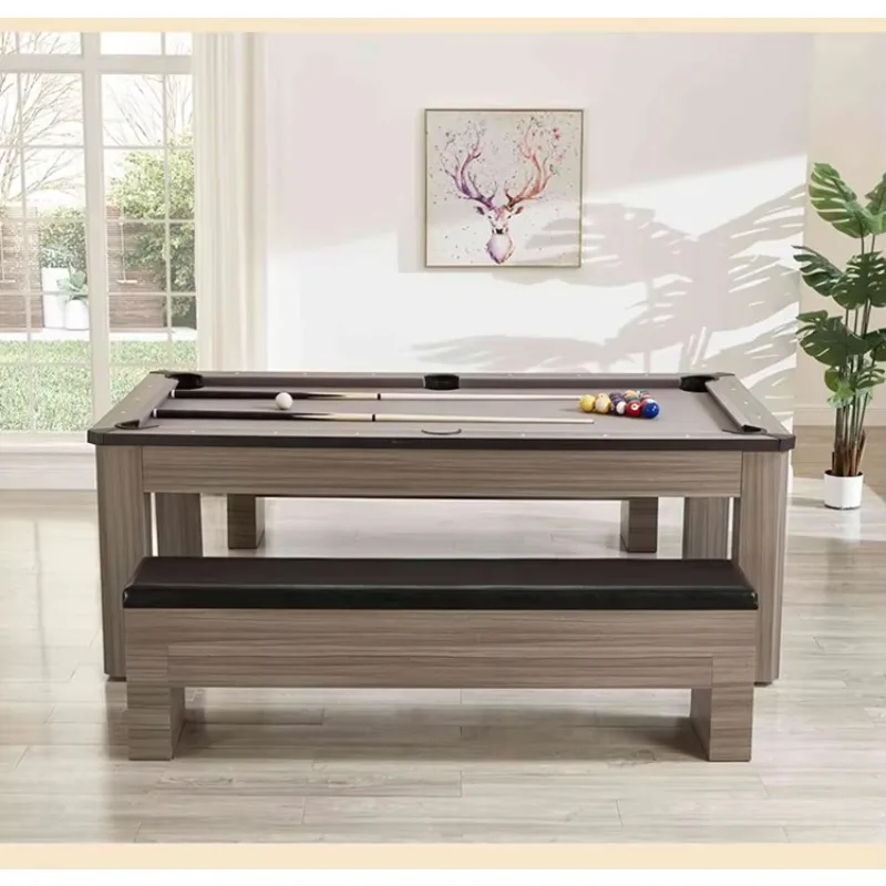 7ft 3-in-1 Combo Game Table MDF Pool/Ping Pong/Dining Billiard Table with Multi Functional Bench for Home Entertainment