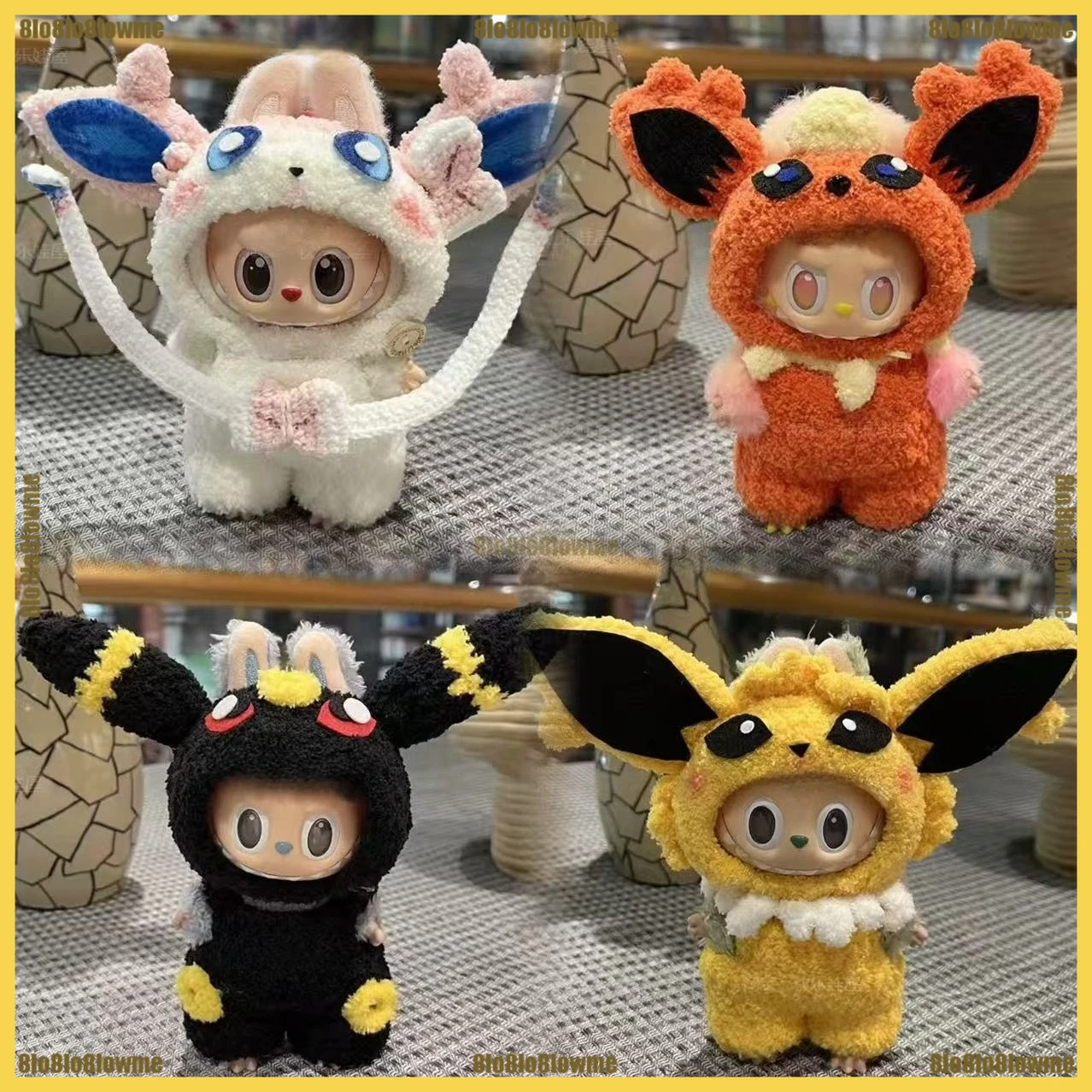

Kawaii ручная работа Labubu одежда мультфильм Eevee наряд Umbreon Vaporeon Eeveelution плюшевая кукла одежда модные аксессуары для кукол