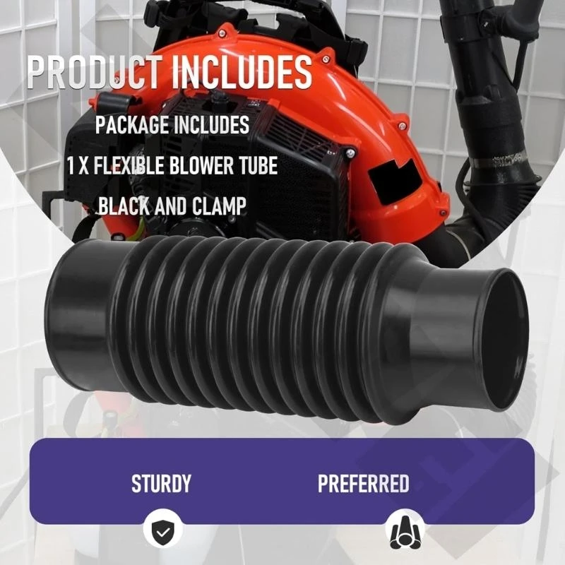 

30cm Heavy dutys Rubber Blower Hose with Mounting Clamps for PB580T EB600RT M4YD