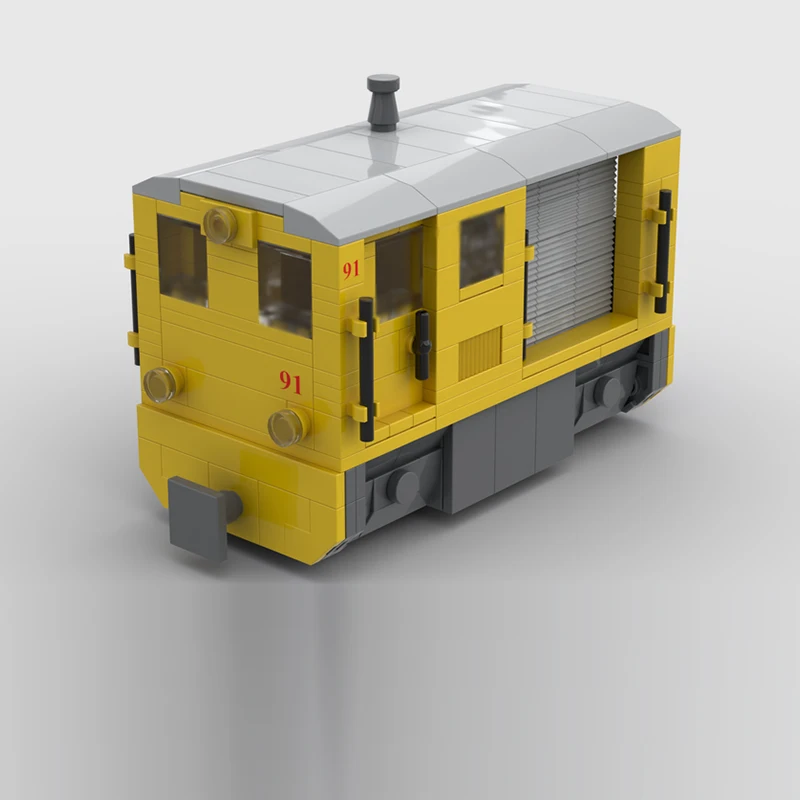 City Car Model MOC Building Bricks Shunting Electric Locomotive Modular Technology Children Holiday Gifts Assemble Toys Suit