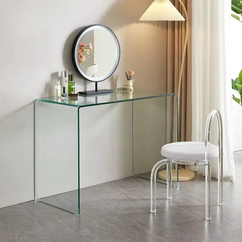 Modern Minimalist Villa Bedroom Dresser Hotel Clear Glass Desk Furniture