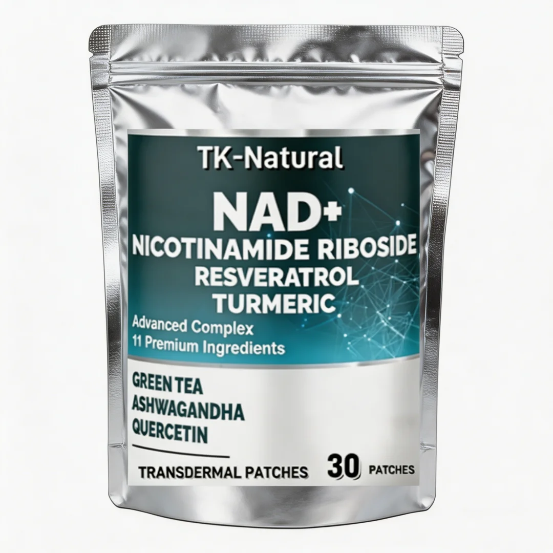 30 Patches NAD Transdermal Patches with Trans-Resveratrol, Turmeric Curcumin & 8 More | Cellular Wellness Support