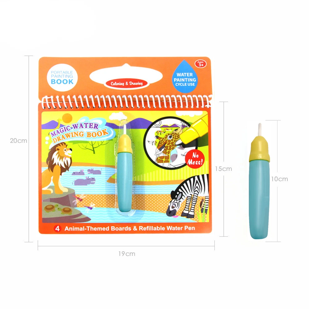 8 ประเภท Magic Water Drawing Doodle Book & ปากกาเมจิกระบายสีกระดานวาดภาพของเล่นเพื่อการศึกษาของขวัญวันเกิดสําหรับเด็ก