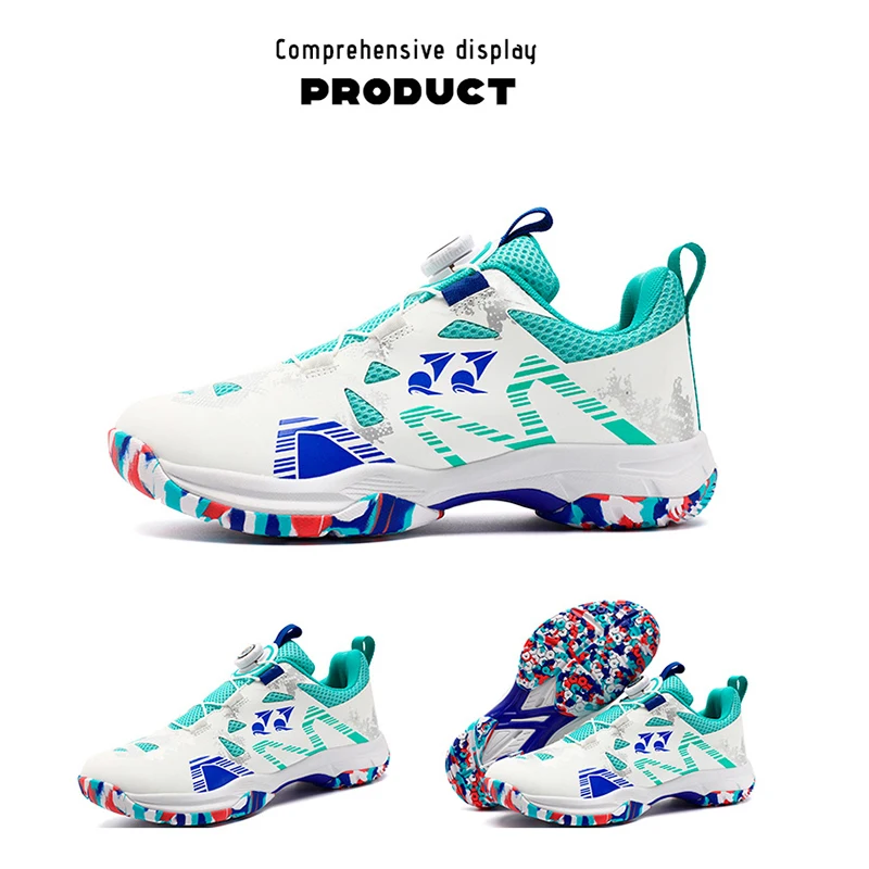 

Мужская обувь для бадминтона, спортивная обувь для тренировок, противоскользящая и износостойкая дышащая обувь для настольного тенниса в помещении и на открытом воздухе.