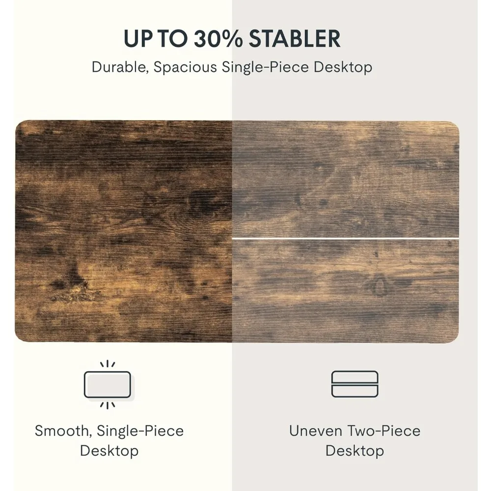 مكتب قائم من قطعة كاملة EN2 مع شريط طاقة بمشبك، مكتب كهربائي قابل للتعديل بارتفاع 55 × 28 مع إدارة الكابلات