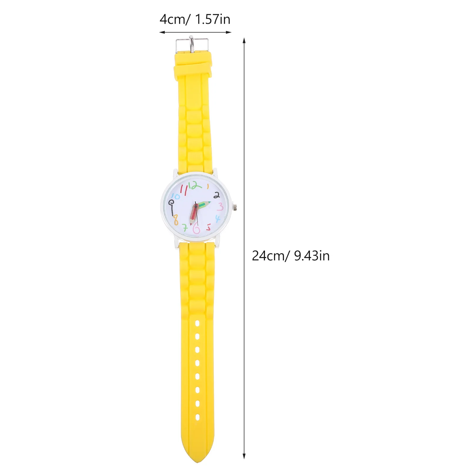 قطعة واحدة من ساعة كوارتز بتصميم كرتوني إبداعي، حزام مريح أصفر، حفظ الوقت الدقيق لساعة الرسوم المتحركة #6