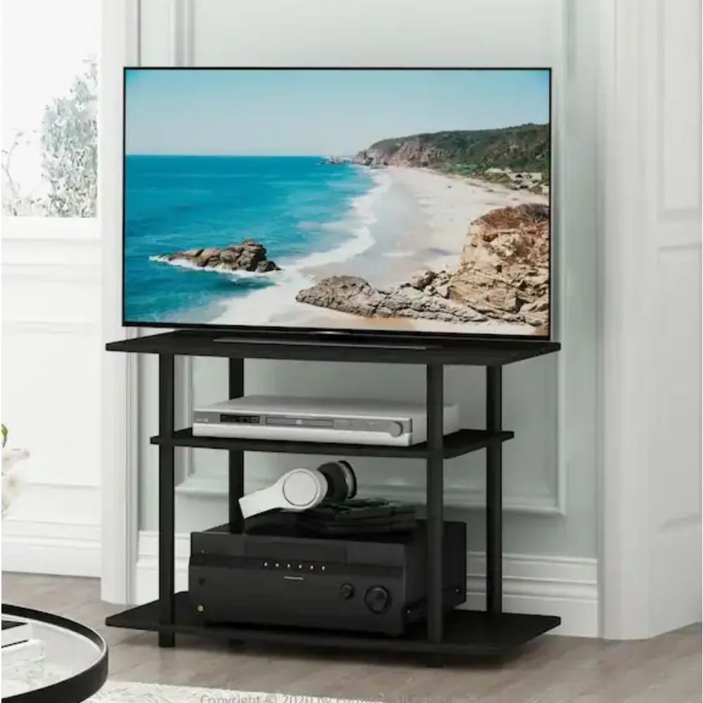 

31,5 дюйма. Подставка для телевизора Americano/Chrome Particle Board подходит для телевизоров диагональю до 32 дюймов. с открытым хранилищем