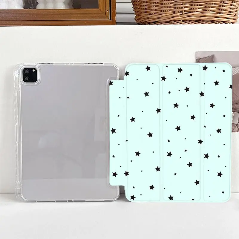 Clear Tri-fold TPU Flip Case for Xiaomi Pad 7/7Pro 8/8Pro 11.2 inch Redmi Pad SE 11 inch Xiaomi Pad 5/5Pro 6/6Pro 11 inch