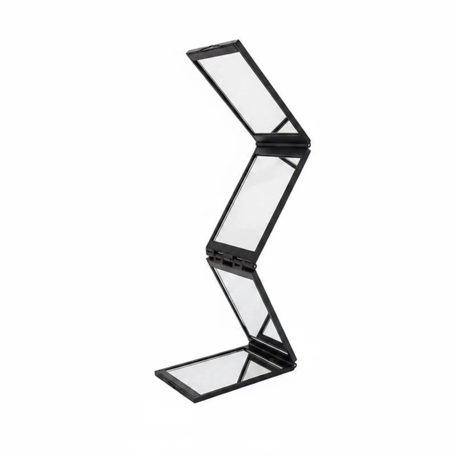 Folding Makeup Mirror Compact Multi Section Adjustable Tabletop Mirror for Home Hair Styling and Beauty