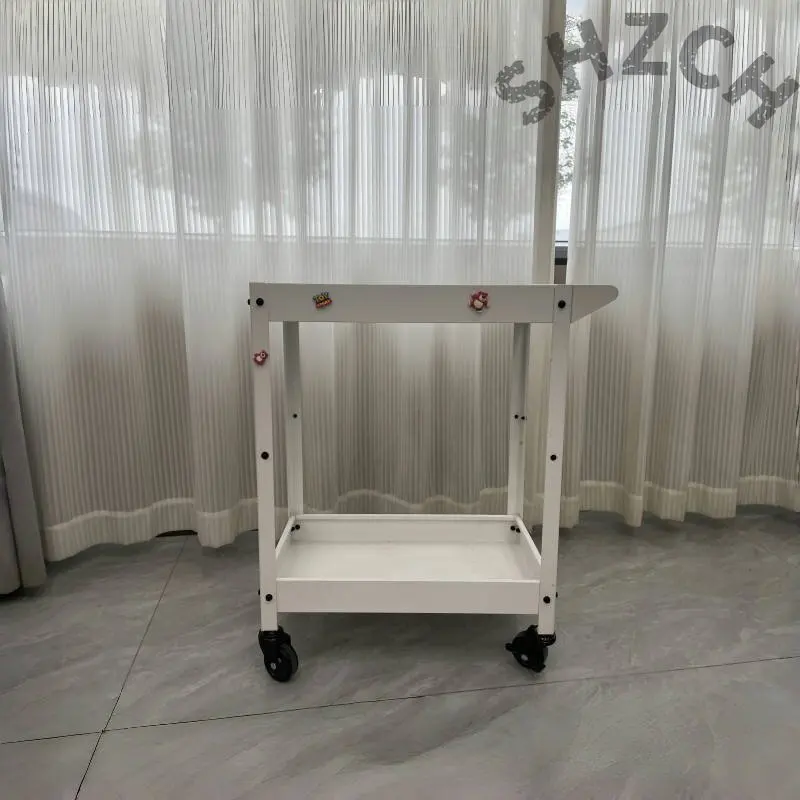 Two-Tier Rolling Tool Cart – Heavy-Duty Carbon Steel with Rust-Resistant High-Temp Paint, Mobile for Workshop or Garden Use
