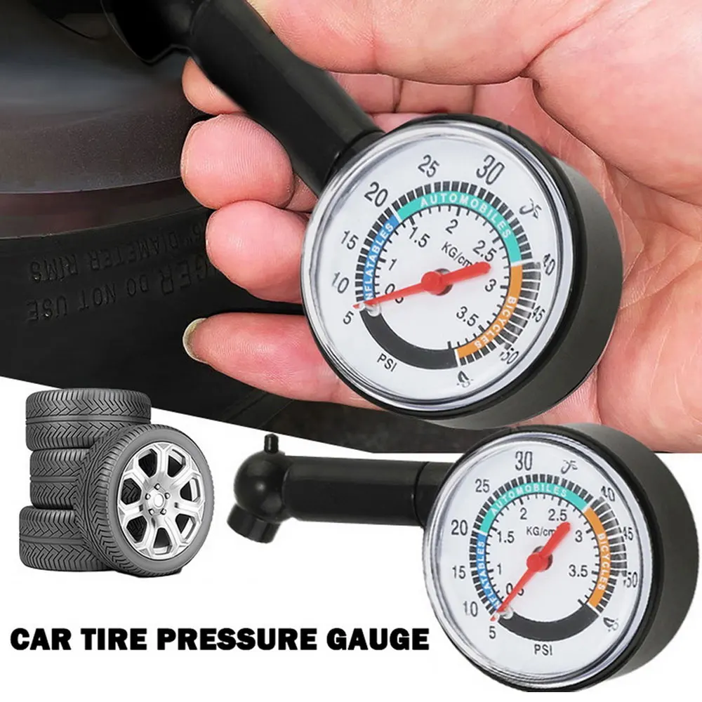 Dial Meter Vehicle Tester Pressure Tyre Measurement Tool Auto Car Tyre Tire Pressure Gauge for Car Auto Motorcycle Truck Bike