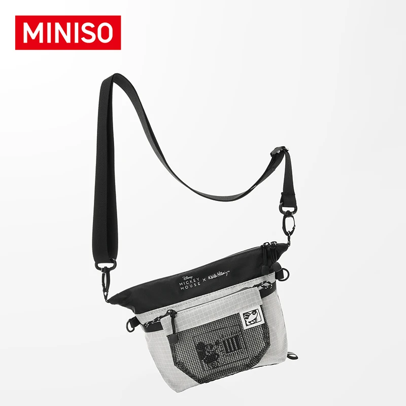 Disney Mickey Mouse Crossbody Bag Fashion Sling Bag Mesh Utility Shoulder Bag Casual Streetwear Backpack for Women Men Gift