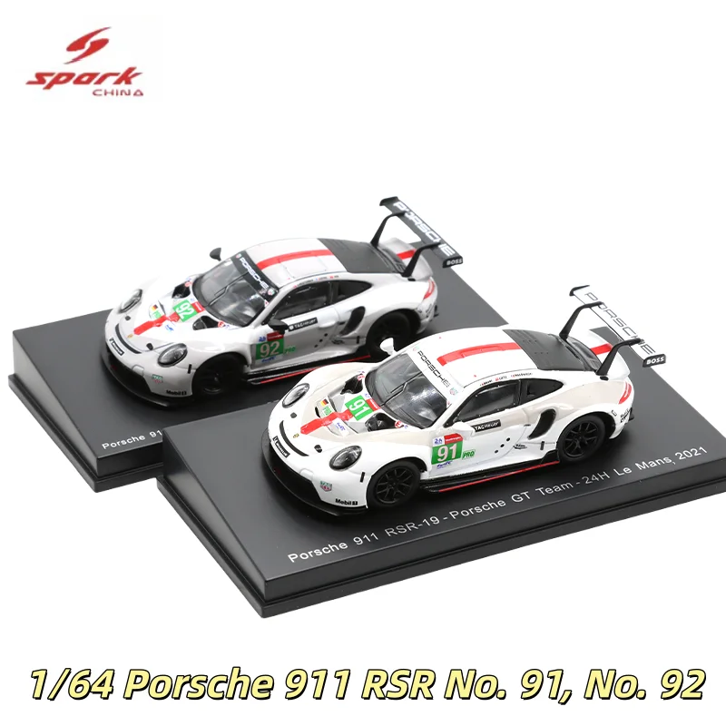 

Spark 1/64 911 RSR 91, 92 2021 Le Mans Endurance Race simulation alloy car models, boys' toys, adult collectible ornaments.