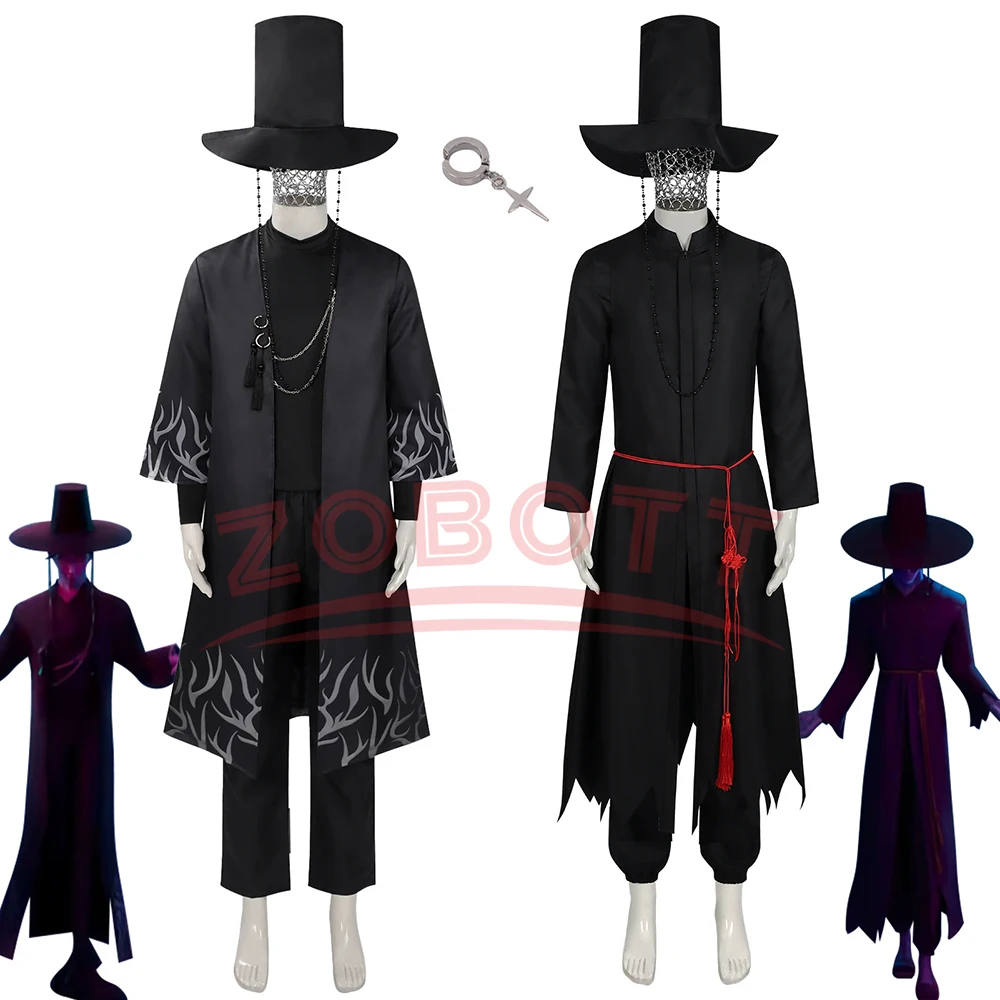 

Anime Demon Hunters Kpop Jinu Cosplay Saja Boys Costume Men Uniform Hat Group Idol Roleplay Outfit Halloween Disguise Suit