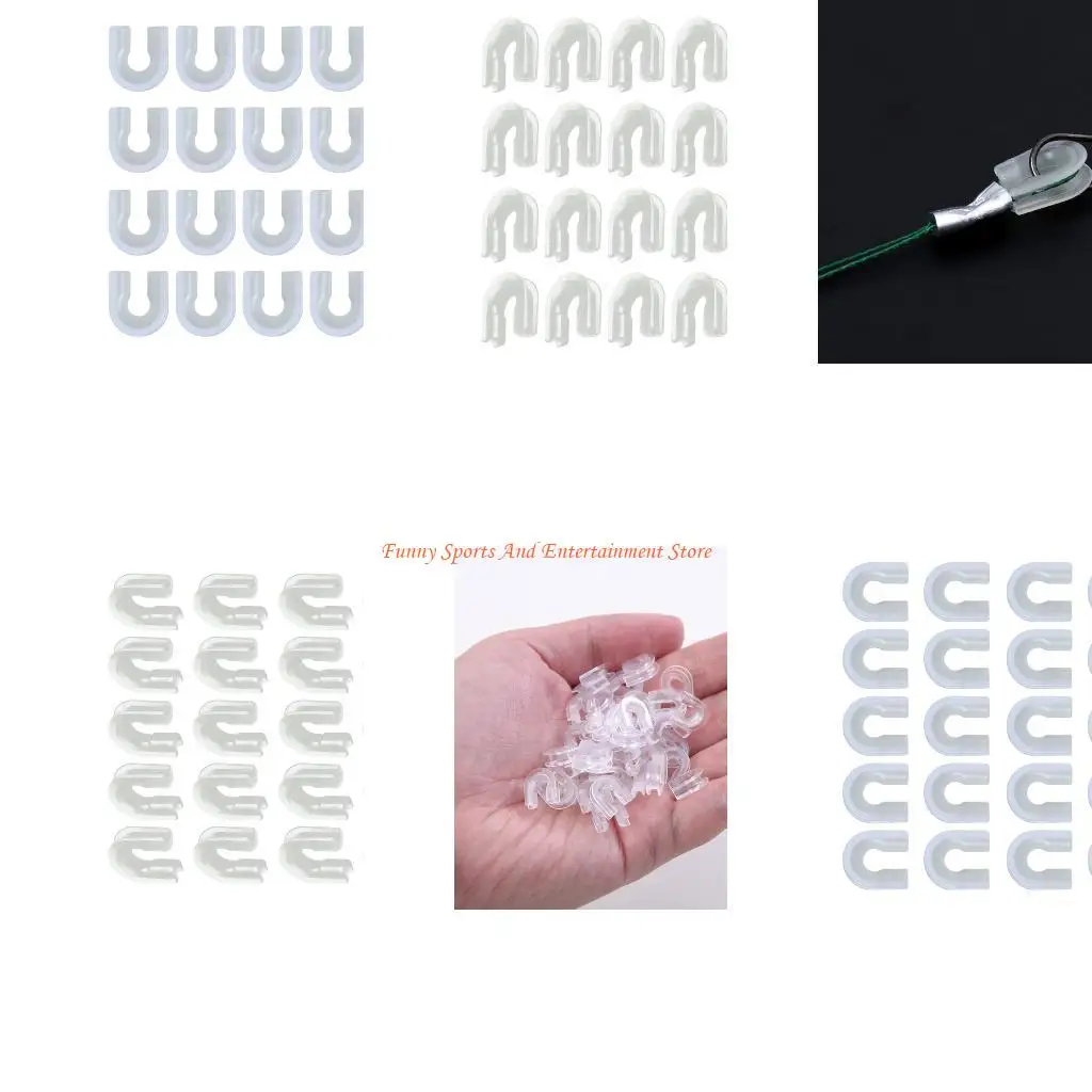 

C4DE Pack of 20 Plastic Terminal Tackle Thimbles 11.1x10.1mm Fishing Thimbles