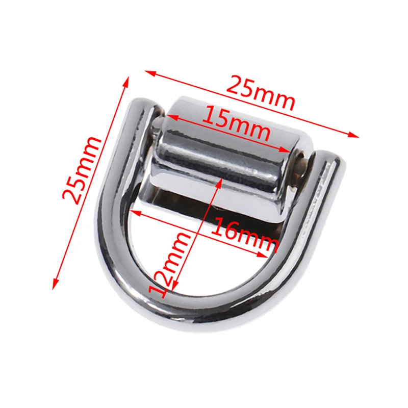 2Pcs D Ring Bag Side Clip Buckles Screw Handbag Chain Handles Connector Bag Strap Belt Hanger DIY Hardware Bag Accessories