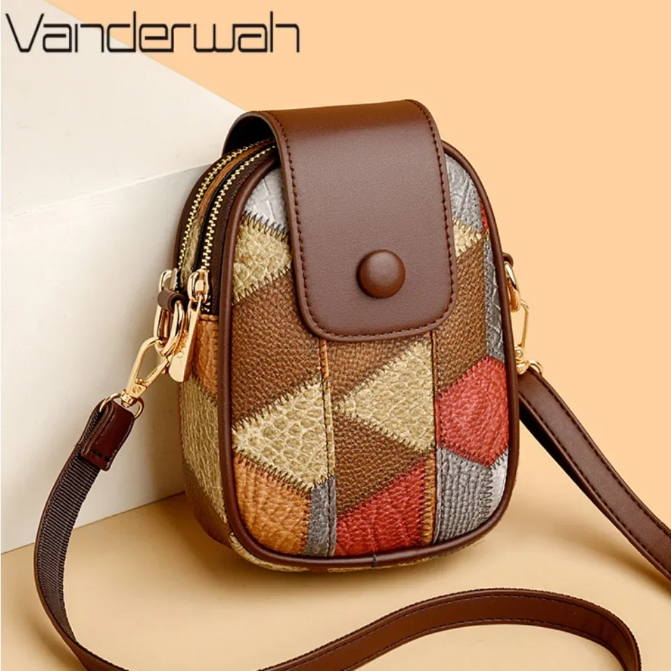 

Small Phone Bag For Women Colorful Design Shoulder Bag Ladies Crossbody Bag Mini Purse Vintage Messenger Commuting Sac A Main