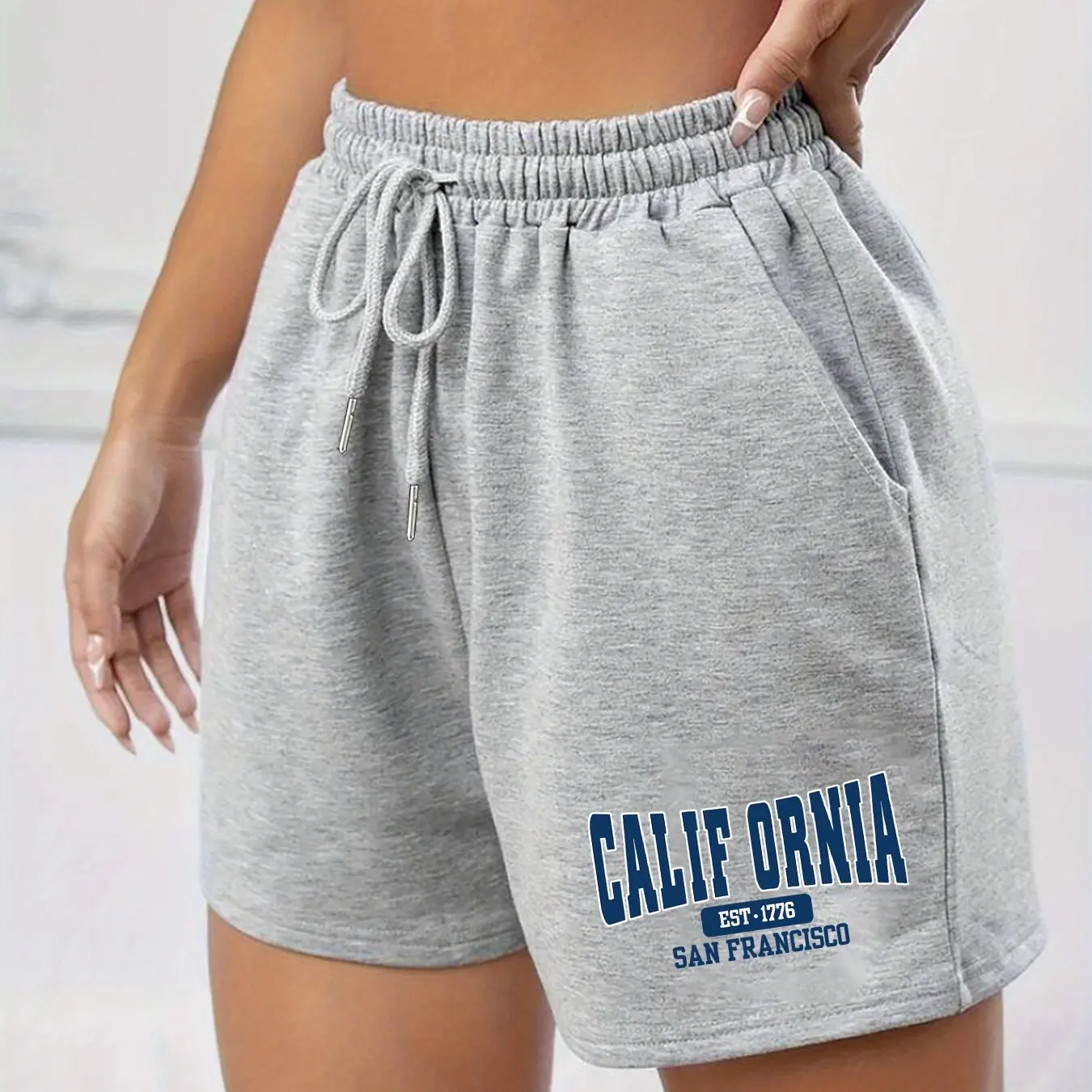 

2026 Women's Summer Casual Shorts Letter Print Loose Fit Stylish and Versatile Suitable for Gym and Lounge Wear